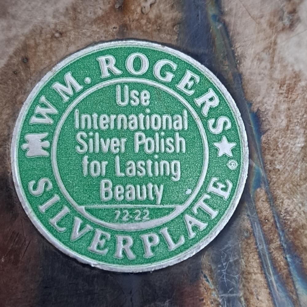 Wm. Rogers Silver Co. Silverplate Trinket Dish Bowl Tarnished Collectible Home